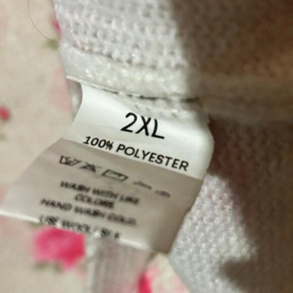 NWOT Gorgeous Pink Rose Floral Print Knit Cardigan Sweater Layering Size 2XL - Picture 12 of 13